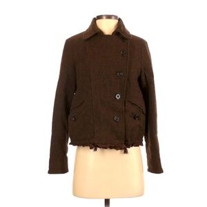 GAP | 100% Wool Brown Jacket Coat Frayed Warm Winter Coat